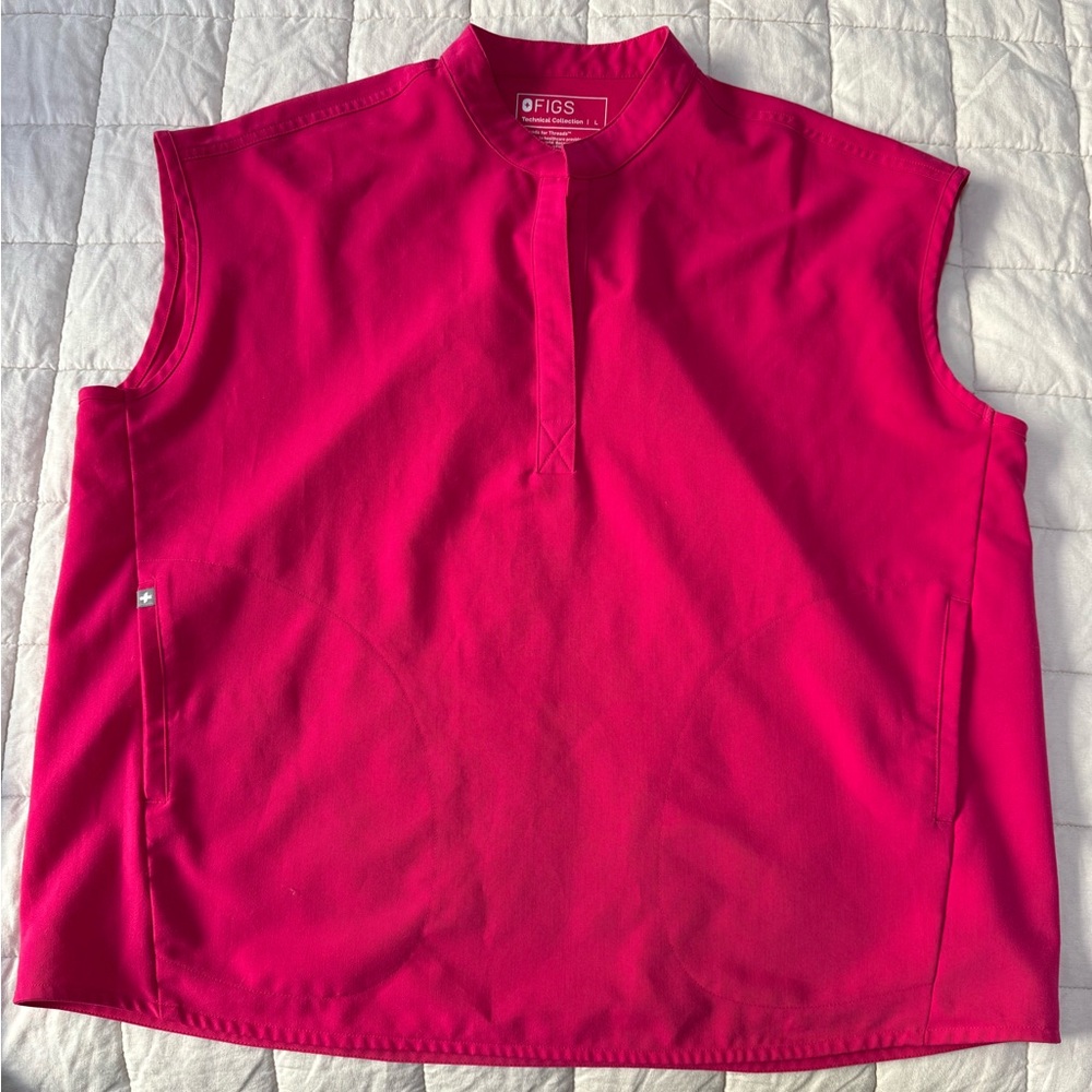 FIGS Rafaela Oversized Scrub Top Ultra Rose L